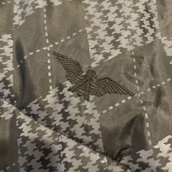 Avirex Men's Puffer Coat- Argyle torso with layered look sleeves/ Hood Black 4XL - Picture 15 of 15